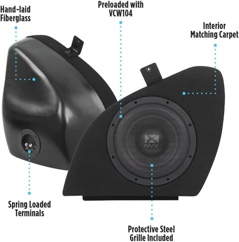 NVX PBK-TSLAS-VCW104 2012-2022 Tesla Model S Complete Powered 750W RMS Subwoofer Kit in Saudi Arabia