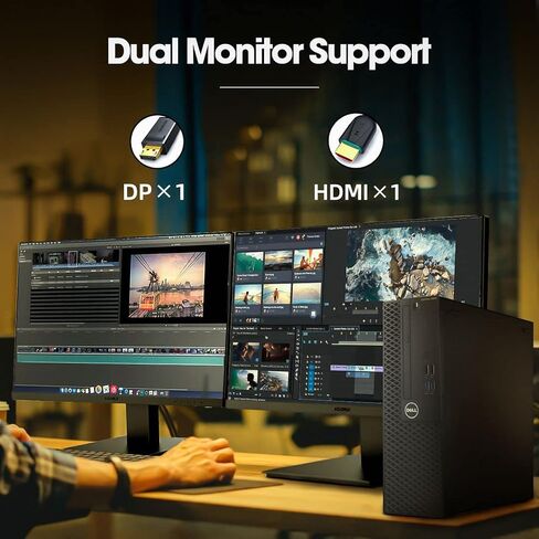 أجهزة الكمبيوتر المكتبية طراز OptiPlex 3050 من Dell مع حزمة كمبيوتر شاشة 24 بوصة، Intel Core i5-7500 3.4 جيجا هرتز، ذاكرة وصول عشوائي 16 جيجا بايت جديدة 512 جيجا بايت M.2 NVMe SSD، AX200 WiFi 6 مدمج، سطح مكتب مجدد، HDMI، Windows 10 Pro (متجدد) in Saudi Arabia