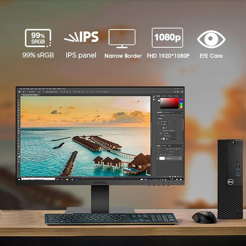 أجهزة الكمبيوتر المكتبية طراز OptiPlex 3050 من Dell مع حزمة كمبيوتر شاشة 24 بوصة، Intel Core i5-7500 3.4 جيجا هرتز، ذاكرة وصول عشوائي 16 جيجا بايت جديدة 512 جيجا بايت M.2 NVMe SSD، AX200 WiFi 6 مدمج، سطح مكتب مجدد، HDMI، Windows 10 Pro (متجدد) in Saudi Arabia