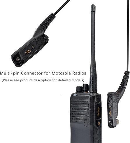 سماعة أذن لاسلكية مع ميكروفون لأجهزة الراديو المحمولة Motorola APX6000 APX8000 APX7000، سماعة راديو مع خطاف أذن على شكل D لجهاز MOTOTRBO XPR7550e XPR7550 XPR7350e XPR7380e XPR7580e راديو رقمي ثنائي الاتجاه in Saudi Arabia