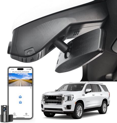 كاميرا قياس أمامية 4K وخلفية 1080P من Mangoal تناسب سيارات GMC Yukon وYukon XL 2023 (الموديل A)، SLE SLT AT4 Denali Denali Ultimate، مظهر OEM متكامل، فيديو UHD 2160P، مستشعر G، بطاقة 128 جيجابايت in Kuwait