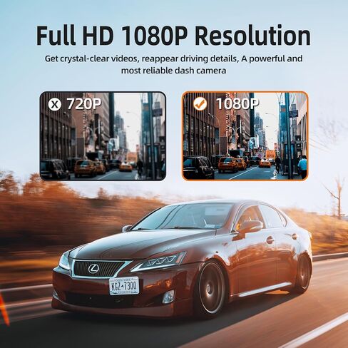 REIZIX Dash Cam 1080P Full HD، بطاقة SD 64G، كاميرا على لوحة القيادة ومسجل فيديو داشكام للسيارات مع شاشة IPS LCD مقاس 3 بوصات، رؤية ليلية، WDR، كشف الحركة، وضع انتظار السيارات، مستشعر G، زاوية واسعة 170 درجة in Saudi Arabia