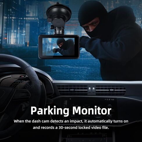 REIZIX Dash Cam 1080P Full HD، بطاقة SD 64G، كاميرا على لوحة القيادة ومسجل فيديو داشكام للسيارات مع شاشة IPS LCD مقاس 3 بوصات، رؤية ليلية، WDR، كشف الحركة، وضع انتظار السيارات، مستشعر G، زاوية واسعة 170 درجة in Saudi Arabia