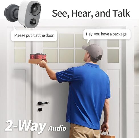 WiFi Wireless Security Camera Home Surveillance Video System with Solar Panel 1080P Night Vision PIR Motion Detection Two-Way Audio Local Cloud Storage in Kuwait