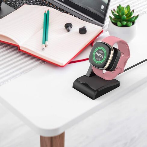 ايو كارلوس قاعدة شحن متوافقة مع فيتبيت سينس/سينس 2/فيرسا 4/فيرسا 3، قاعدة قاعدة شحن مع سلك USB بديل لساعة سينس/سينس 2/فيرسا 4/فيرسا 3 الذكية in Kuwait