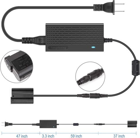 Tengdaxing EN-EL15 بطارية الدمية السلكية EH-5 EP-5B AC مجموعة محول الطاقة لنيكون D7100 D7200 D7500 D500 D600 D610 D750 D780 D800 D800E D810 D810A D850 D7000 Z5 Z6 Z6II Z7 Z7II 1V1 كاميرات in Kuwait