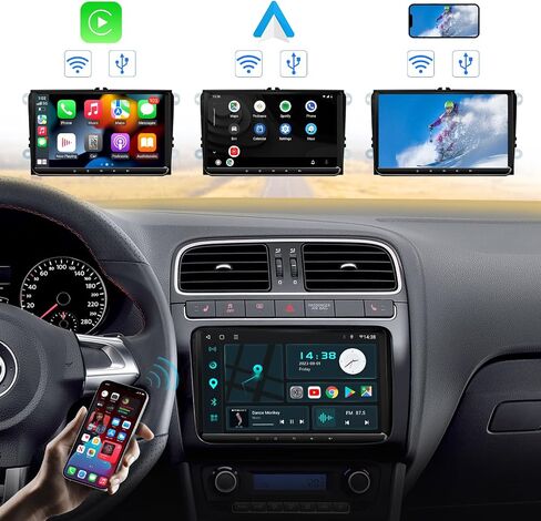 Eonon CarPlay & Android Auto Car Stereo Android 10 راديو السيارة 2+32 جيجابايت، متوافق مع فولكس فاجن/سيات/سكودا، بلوتوث 5.0-9 بوصة-Q53SE in Kuwait