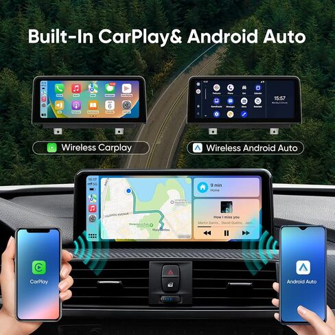 10.25 inch IPS Touch Screen Car Stereo Wireless CarPlay Wireless Andriod Auto for BMW1&2 Series with NBT System, Bluetooth 4.0, Multimedia Receiver, SWC Car Radio with USB Music HD Video Play in Kuwait