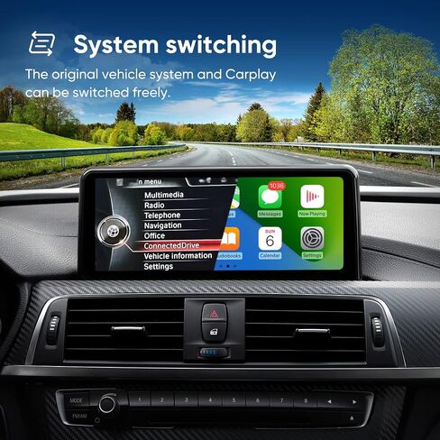 10.25 inch IPS Touch Screen Car Stereo Wireless CarPlay Wireless Andriod Auto for BMW1&2 Series with NBT System, Bluetooth 4.0, Multimedia Receiver, SWC Car Radio with USB Music HD Video Play in Kuwait