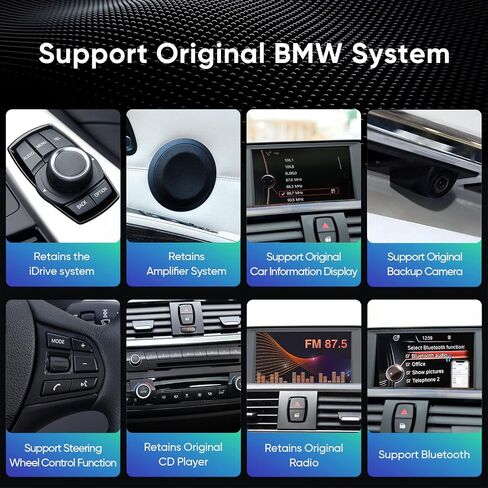 10.25 inch IPS Touch Screen Car Stereo Wireless CarPlay Wireless Andriod Auto for BMW1&2 Series with NBT System, Bluetooth 4.0, Multimedia Receiver, SWC Car Radio with USB Music HD Video Play in Kuwait