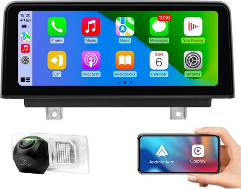 10.25 inch IPS Touch Screen Car Stereo Wireless CarPlay Wireless Andriod Auto for BMW1&2 Series with NBT System, Bluetooth 4.0, Multimedia Receiver, SWC Car Radio with USB Music HD Video Play in Kuwait