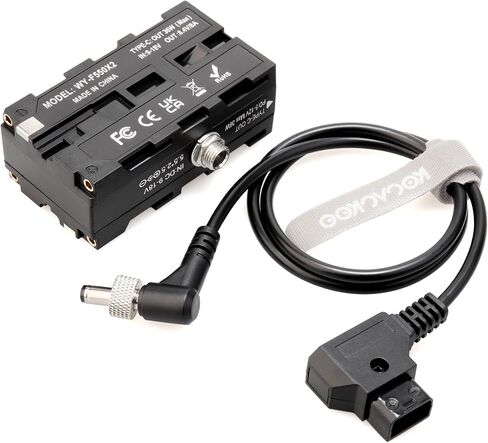 D-Tap to Double-Sided NP-F550/970/570 Dummy Battery Power Adapter. | Compatible for LED Light, Feelworld,Atomos Ninja/Shinobi Monitor, Hollyland Wireless Video Transmission(Thicker version) in Saudi Arabia