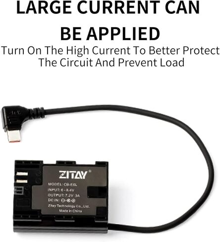 بطارية ZITAY RS2 RS3 Pro إلى LP-E6 الدمية المتوافقة مع كاميرا السينما Blackmagic Pocket Cinema BMPCC 4K وشاشة طراز LP-E6 in Kuwait