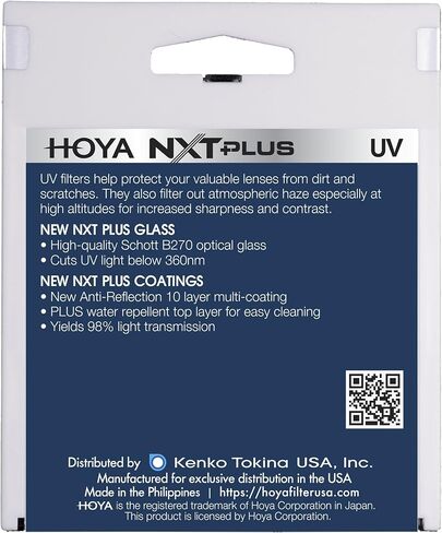 Hoya NXT Plus 37mm 10-Layer HMC Multi-Coated UV Lens Filter, Low-Profile Aluminum Frame in Saudi Arabia