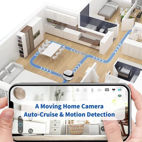Rocon Ebo SE Pet Robot Camera, 2 Way Talk, Night Vision, App Remote Control, Indoor Security Camera, Movable Cam for Dog/Cat/Baby, SD Card in Saudi Arabia