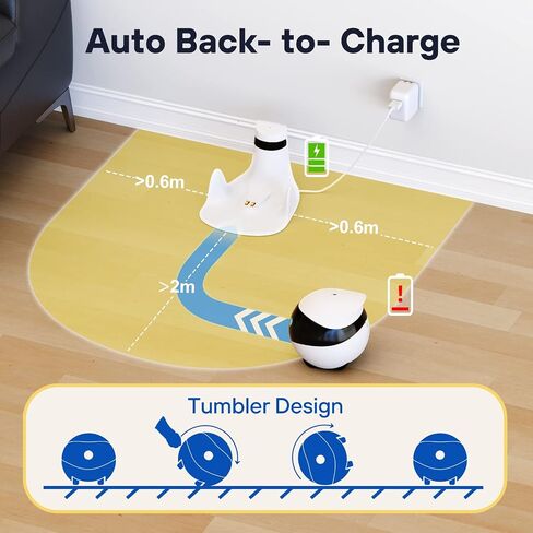 Rocon Ebo SE Pet Robot Camera, 2 Way Talk, Night Vision, App Remote Control, Indoor Security Camera, Movable Cam for Dog/Cat/Baby, SD Card in Saudi Arabia
