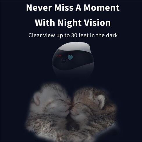 Rocon Ebo SE Pet Robot Camera, 2 Way Talk, Night Vision, App Remote Control, Indoor Security Camera, Movable Cam for Dog/Cat/Baby, SD Card in Saudi Arabia