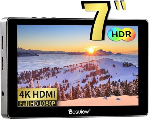 ديسفيو شاشة ميدانية للكاميرا R705 بشاشة لمس 7 انش FHD IPS بزاوية رؤية 178 درجة ومنفذ HDMI بدقة 4K ومنفذ HDMI ثلاثي الابعاد وموج موجي ثلاثي الابعاد ومدرج بياني بالوان زائفة وتركيز ذروة، شاشة كاميرا HDR in Kuwait