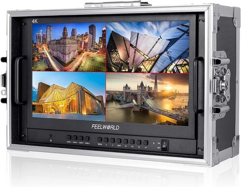 FEELWORLD ATEM156-CO 15.6 Inch Portable Broadcast Direction Monitor 1920 x 1080 Full HD Live Streaming Camera Monitor with 4 HDMI Output Inputs for Breath Mini Video Switcher Mixer in Saudi Arabia
