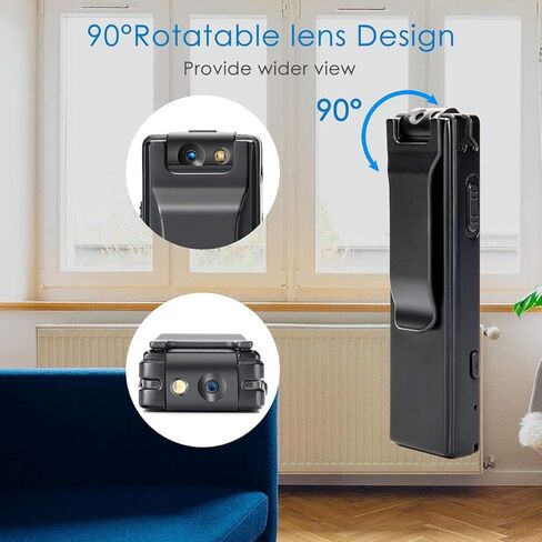 Mini Body Camera Video Recorder, Pocket Camera, Tiny Camera, Nanny Small Cam, Body Spy Camera, Small Security Camera for Home Outdoor Office and More (with 32G Black Super high-Speed Memory Card) in Kuwait