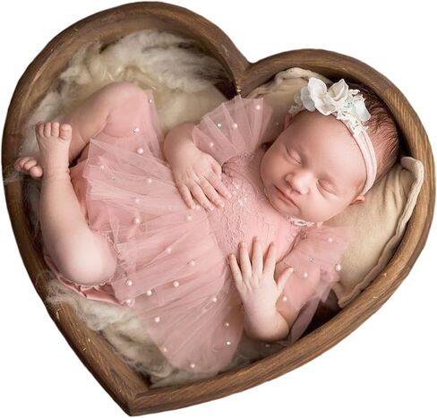 LYXIHAP 3 قطع من دعامات التصوير الفوتوغرافي لحديثي الولادة للفتيات الصغيرات بشريط من الدانتيل مجموعة ملابس للرأس in Kuwait