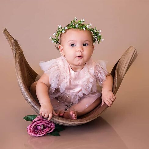 LYXIHAP 3 قطع من دعامات التصوير الفوتوغرافي لحديثي الولادة للفتيات الصغيرات بشريط من الدانتيل مجموعة ملابس للرأس in Kuwait