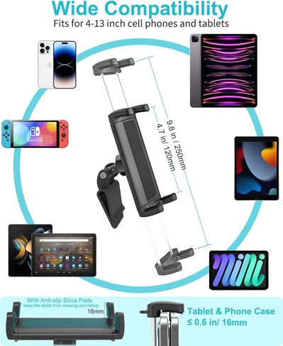 Aozcu حامل الكمبيوتر اللوحي بالمقعد الخلفي لـ Tesla، طراز 360 درجة قابل للتعديل 3/Y مسند رأس iPad للأطفال، نموذج Y حامل هاتف المقعد الخلفي لجهاز iPad Pro Air Mini، Galaxy Tab، Fire hd، Switch، iPhone، جهاز 4-12.9 بوصة in Kuwait