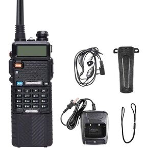 راديو Baofeng UV-5R ثنائي النطاق ثنائي الاتجاه مع بطارية ليثيوم أيون 3800 مللي أمبير في الساعة، جهاز اتصال لاسلكي، إصدار مطور (144-148/420-450 ميجا هرتز) in Kuwait