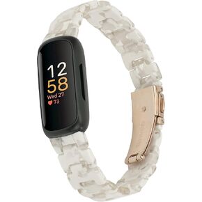 Compatible with Fitbit Inspire 3 Band for Women, Resin Watch Band Replacement Strap Adjustable Wristband for Fitbit Inspire 3 in Kuwait
