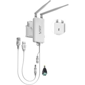 Vonets Industrial 2.4GHz WiFi Bridge Ethernet Wireless Repeater/Mini Router/WiFi Hotspot Extender/Signal Booster, USB/DC Powered, 2 RJ45 Ports for DVR, IP Camera, PLC, PS3, Network Devices VAP11S