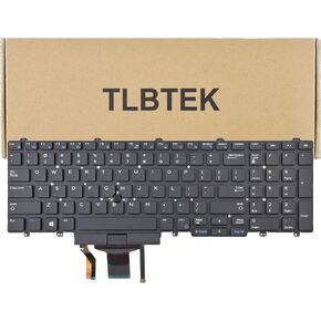 استبدال لوحة المفاتيح الخلفية TLBTEK متوافق مع Dell Latitude E5550 P37F E5570 P48F E5580 E5590 E5591 5550 5570 5580 P60F 5590 5591، Precision 3510 M3510 M3520 7510 M7510 M7520 Series Laptop in Kuwait