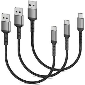 6 inch USB-C Charging Cable Short, 3 Pack Braided USB A to USB C Cord Fast Charging Type C Cable for Charging Station, Compatible with Samsung Galaxy S22 Ultra Note 20 A21 LG V30 V40 Pixel 6 in Kuwait