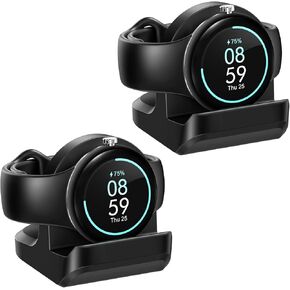 حامل سيليكون مكون من قطعتين لشاحن ساعة Google Pixel، حامل قاعدة شحن YUANHOT مع فتحة مدمجة لإدارة الكابلات، أسود (الكابل غير متضمن) in Kuwait