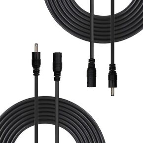 DC Power Adapter Extension Cable, 3.5mm x 1.35mm Male to Female Jack DC 5V Power Adapter Plug Extension Cord for DC Power Adapter, CCTV Security Camera etc., 2pcs 3m/9.84Feet Black
