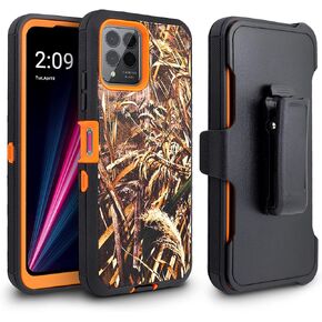 Customerfirst for Revvl 6X Pro 5G, Revvl 6 Pro 5G Phone Phone Holster Phone Case with Built-in Screen Protector Swivel Belt Clip Heavy Duty Full Body Protection Shockproof Kickstand Cover (Black) in Saudi Arabia