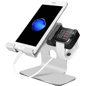 Tranesca 2-in-1 Charger Compatible with Fitbit Versa 2 - Tranesca Versa 2 Charging Stand/Charging Dock/Charging Cradle Compatible with Fitbit Versa 2 and Cell Phone in Kuwait