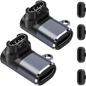 محولات شاحن الساعة (عبوتان)، موصل شحن محول USB-C من النوع C أنثى إلى ذكر مع قابس غبار متوافق مع Garmin Fenix ​​7/7S/7X/6/6X/6S والمزيد in Kuwait