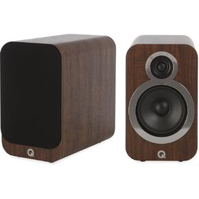 زوج مكبرات الصوت Q Acoustics 3020i Bookshelf من خشب الجوز الإنجليزي - نوع العلبة العاكسة ثنائية الاتجاه، محرك صوت جهير 5 بوصة، مكبر صوت 0.9 بوصة - مكبرات صوت استريو/مكبرات صوت سلبية لنظام صوت المسرح المنزلي