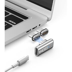 COCIMA USB C Magnetic Adapter [2 Pack] USB C to USB C 100W DC 20V/5A Support 40Gbps 4K@60Hz [24 Pin] Video Output, Thunderbolt 3 Cable for MacBook Pro/Air Tablet Phone and More USB-C Devices in Saudi Arabia