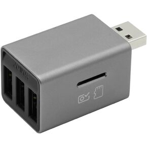 JOWUA 3 Port USB HUB مع قارئ DashCam متوافق مع Tesla Model 3، Model Y Glovebox، دعم OTG، 3X USB-A Port Support USB 3.0 in Kuwait