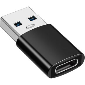 USB to USB C Adapter, USB C Female to USB 3.1 Male Adapter, USB Type C to USB A Adapter Compatible with iPhone 11 12 13 14 Pro Max, Samsung Galaxy S22 S21 S20, MacBook, PC, Laptop (Black)
