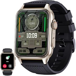 VOPOCO Military Smart Watch for Men Women(Bluetooth Call & Answer), 1.96" Big Screen 5ATM Waterproof Rugged Outdoor Smartwatches with Heart Rate Sport Tactical Smartwatch for Android iOS Black in Kuwait