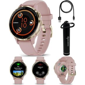 Wearable4U Garmin Venu 3: ساعة ذكية من الفولاذ المقاوم للصدأ فضي مقاس 45 مم | شاشة AMOLED مقاس 1.4 بوصة عمر بطارية يصل إلى 14 يومًا | ساعة رجالية متعددة الرياضات - حجر أبيض | حزمة هدايا ميزات الصحة واللياقة البدنية المتقدمة in Kuwait