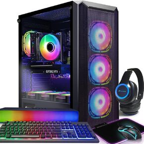 كمبيوتر مكتبي للالعاب من اس تي جي اوبرون، انتل كور i7-11700KF حتى 5.0G، جيفورس RTX 3070 8G GDDR6، 32G DDR4، 2T SSD، واي فاي، بلوتوث 5.0، مروحة RGB ×7، كيبورد وماوس وقاعدة ماوس، مكبر صوت بلوتوث RGB، in Kuwait