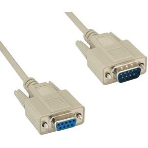 KENTEK 6 Feet FT DB9 Null Modem Serial Cable Cord Extension 28 AWG RS-232 Crossover 9 Pin Male to Female M/F Molded D-Sub Port for PC Mac Linux Printer Data in Saudi Arabia