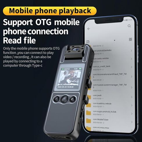 KONPCOIU Body Camera with Audio Recording, Portable Wearable Small Body Worn Cam, 1080P HD Recorder Built-in 128GB Card with Night Vision, 8 HR Battery Life for Outdoor, Police Law Enforcement in Kuwait