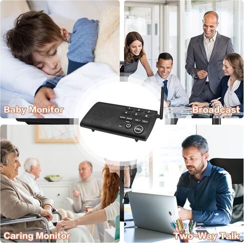 نظام اتصال داخلي لاسلكي مزدوج الاتجاه من Hosmart، اتصال ثنائي الاتجاه للمنزل والمكتب، بدون استخدام اليدين، اتصال داخلي محمول، مع صوت واضح كريستالي، نطاق 1000 قدم (3 عبوات) in Kuwait