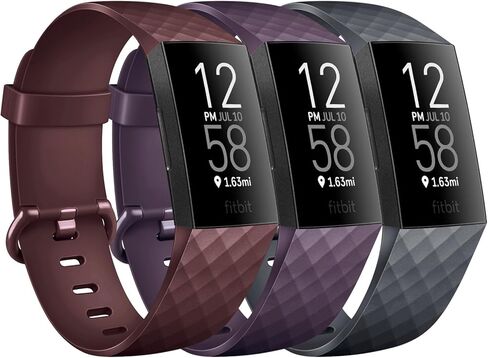 3 قطع من الأربطة الرياضية المتوافقة مع Fitbit Charge 4 Bands للنساء والرجال، أساور معصم بديلة من السيليكون الناعم قابلة للتعديل لـ Fitbit Charge 4 / Fitbit Charge 3 / Charge 4 SE/Charge 3 SE in Saudi Arabia