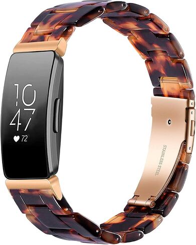 Compatible with Fitbit Inspire 2 /Inspire HR/Inspire bands Women, Stylish Resin Watch Bracelet Replacement Bands for Adjustable Wristband for Fitbit Inspire Accssorises (Nougat White) in Kuwait
