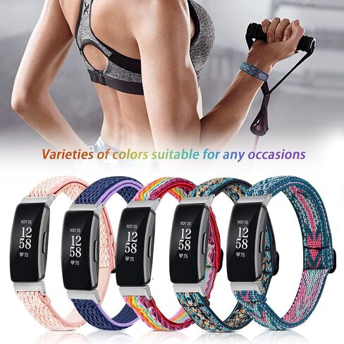 مجموعة من 3 أربطة قابلة للتمدد من BNBIDEN متوافقة مع Fitbit Inspire 2 / Inspire HR/Inspire/Ace 2، أشرطة بديلة من النايلون المرن بحلقة فردية ناعمة قابلة للتعديل لتتبع اللياقة البدنية Fitbit Inspire للنساء والرجال in Kuwait